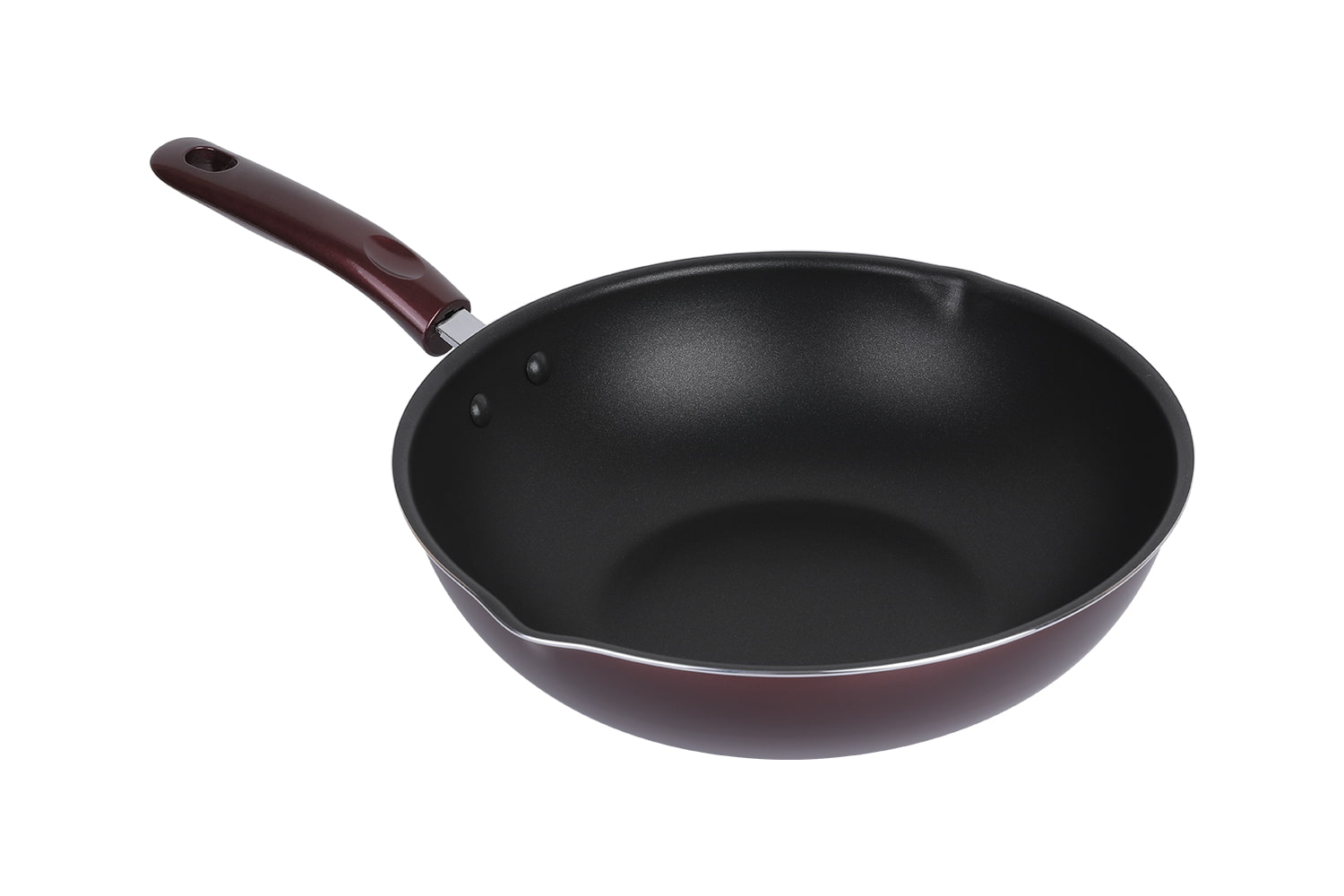 CLB3031D Wok-So sklenenou pokrievkou 30 wok, Flaming Wok, nepriľnavý wok